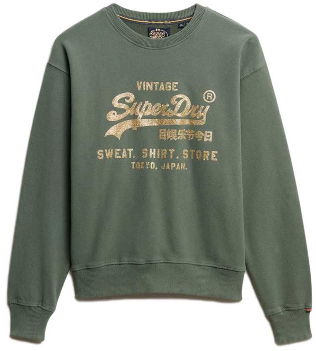 Superdry Versierde Vintage Logo Losse Sweater Dames Truien Groen