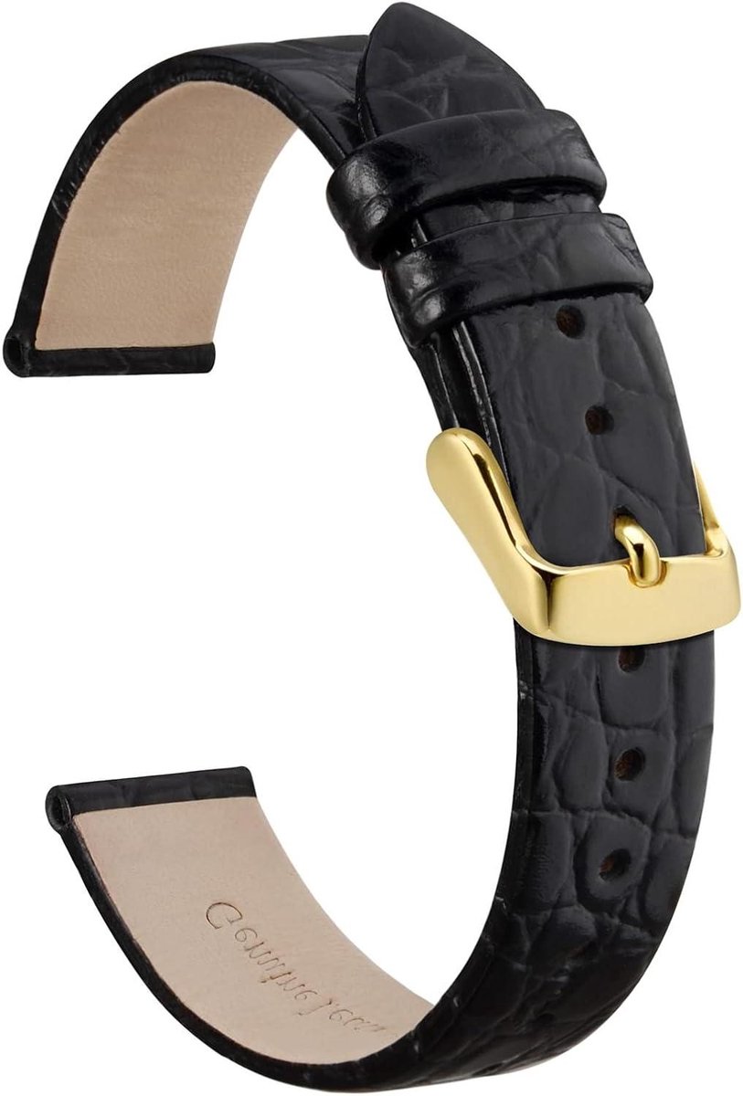 Allecto plus - Dames horlogebanden met krokodillenpatroon van leer - Dunne banden in diverse maten van 8 mm tot 20 mm breed. Kleurrijke en stijlvolle horlogebandjes.