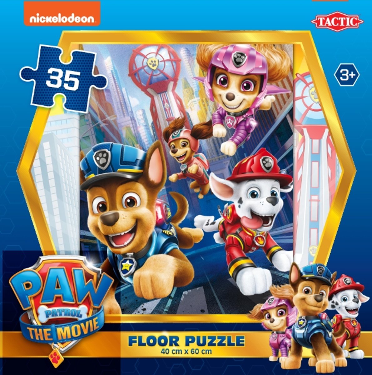 Tactic PAW Patrol – The Movie Vloerpuzzel – Puzzel – Vanaf 3 jaar – 35 stukjes – 60x40 cm — afbeelding 4