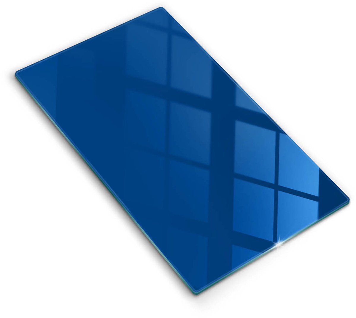 Wallfluent Glazen Snijplanken - Blauw Snijplanken Glas - 30 cm x 52 cm - Blauw Snijplanken van Glas - Snijplank van Glas - Snijplank van Glas met Print - Antislip Keuken Snijplank Glas