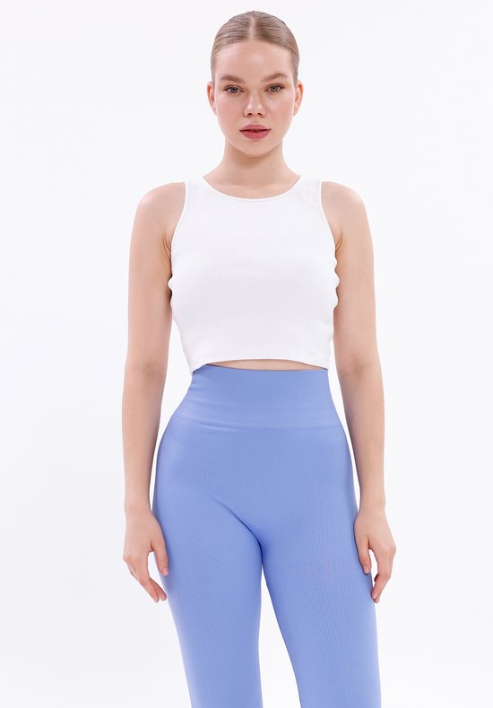 Vrouwen Sportlegging Dames - Yoga Legging Hoge Taille - Sneldrogend, Squat-Proof & Heuplifting - Fitness & Hardlopen - Blauw - M/L van Merkloos — afbeelding 5