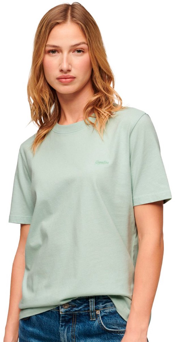 Superdry Geborduurd Vintage Logo T-shirt van biologisch katoen Dames T-shirts Groen