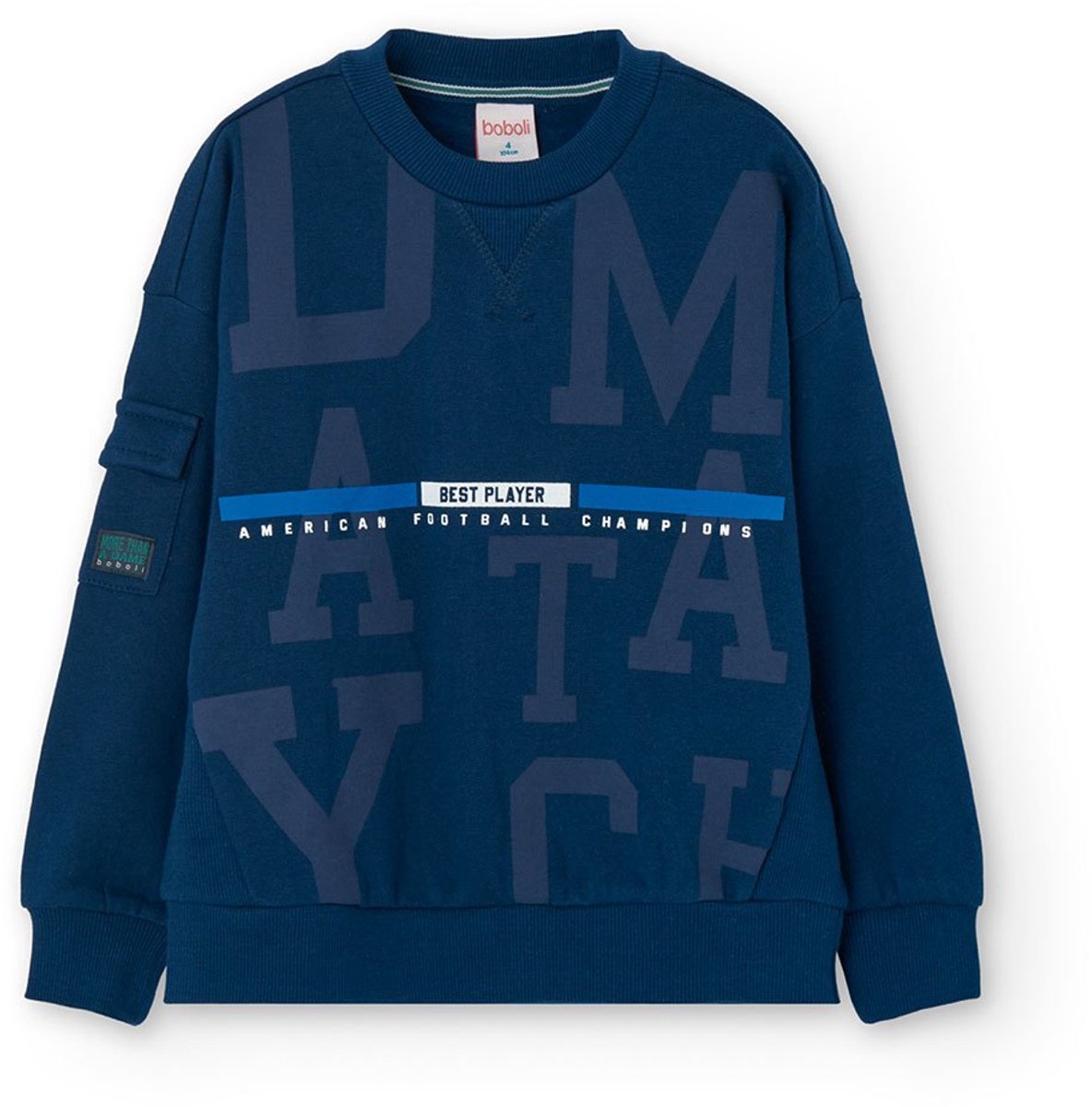 Boboli Fleece Hoodie Blauw 7 Years Jongens