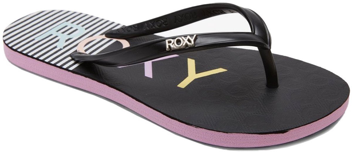 Roxy Viva Stamp Ii Slippers Meisje Zwart