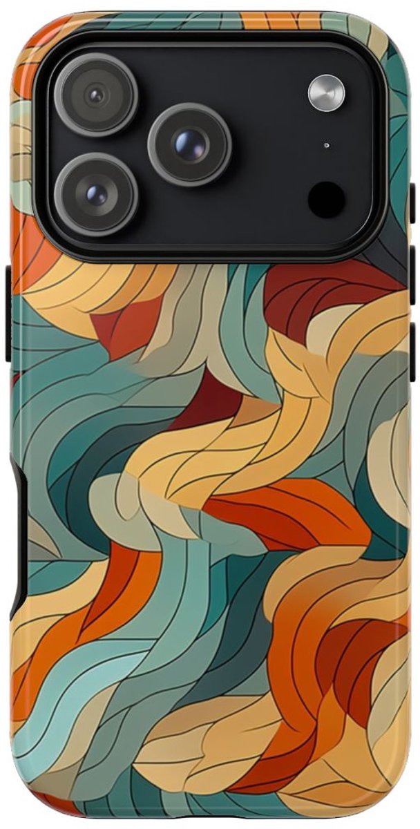 Abstract Veelkeurige Bladerenpatroon – Telefoonhoesje Geschikt voor iPhone 17 Pro