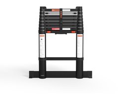 RMBO Telescopische Ladder - Telescoopladder - 2.60m lang, Compact en Draagbaar met Soft Closing Systeem, Geschikt voor Particulier en Professioneel Gebruik, Telescopische Vouwladder, Max. Belasting 150 kg, EN 131.6