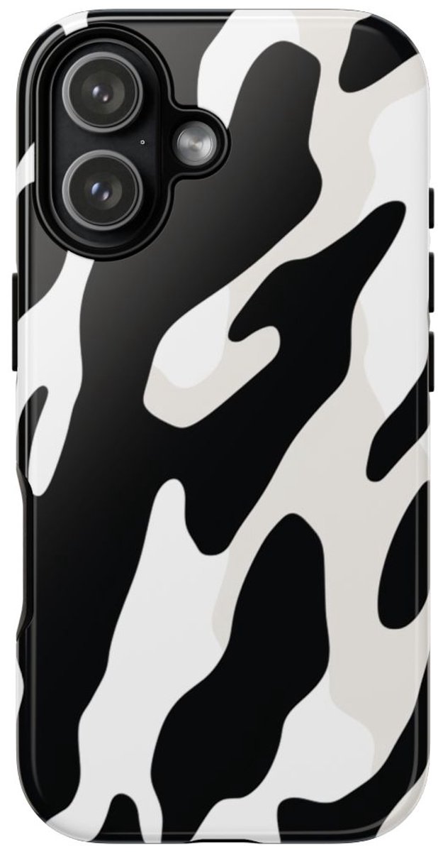 Zwart-Wit Koeienhuidpatroon – Telefoonhoesje Geschikt voor iPhone 17