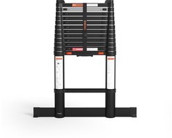 RMBO Telescopische Ladder - Telescoopladder - 3.80m lang, Compact en Draagbaar met Soft Closing Systeem, Geschikt voor Particulier en Professioneel Gebruik, Telescopische Vouwladder, Max. Belasting 150 kg, EN 131.6