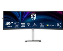 Philips 49B2U5900C - Ultrawide Curved Productivity Monitor - USB-C 100w - RJ45 - 49 inch
