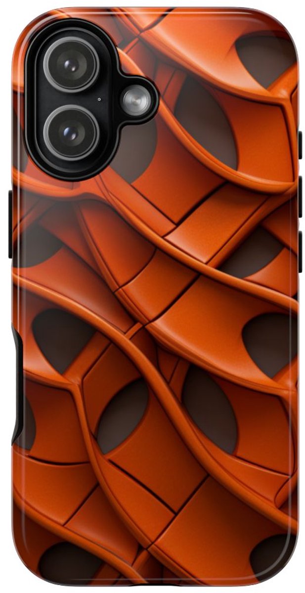 Terracotta Gevlochten Tegelpatroon – Telefoonhoesje Geschikt voor iPhone 17