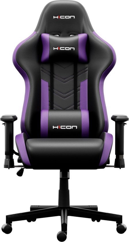 HICON Gamingstoel Mondo Verstelbaar Zwart Paars Max 150 kg - Gamestoel - €119,99