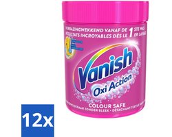 Vanish Oxi Action - Veilige Kleur - Vlekkenverwijderaar Poeder - Zonder Bleek - Gekleurde Was - 550 Gram - Voordeelverpakking - 12 stuks