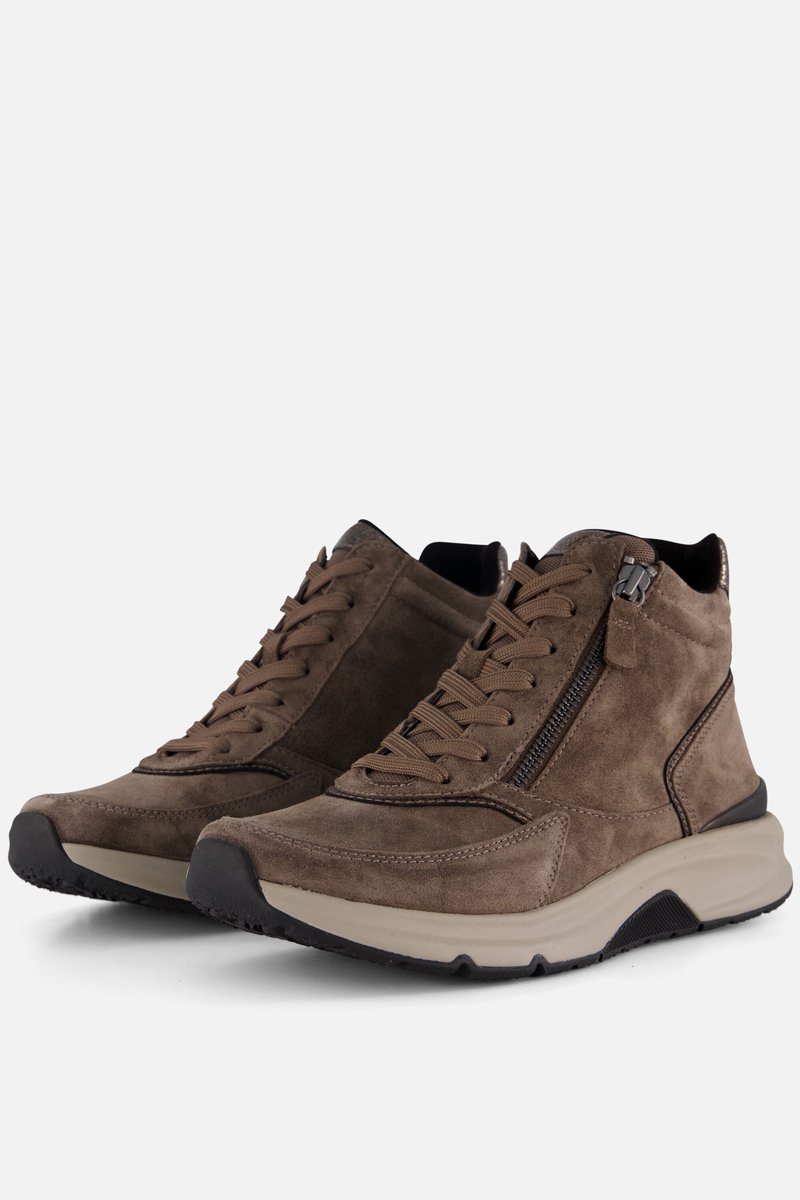 Gabor Rollingsoft Veterboots taupe Suede - Maat 5