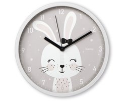 Hama kinder-wandklok- Maui- Tikt niet - analoog- Grijs/ wit