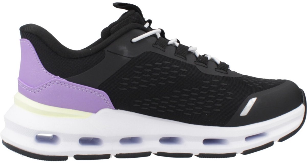 Black Synthetic / Purple Trim