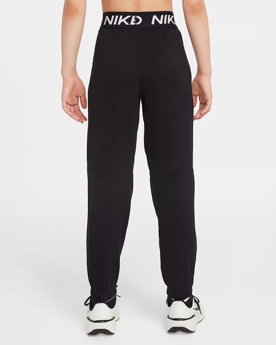 Nike Pro Dri-FIT Fleece Jogging broek Kinderen Black/Black/Black/White L
