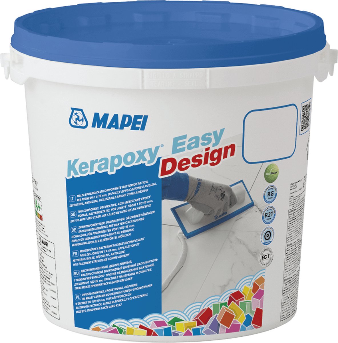 Mapei Kerapoxy Easy Design Voegmortel - Voor Keramische Tegels & Natuursteen - Kleur 111 Zilvergrijs - 3 kg - Mapei