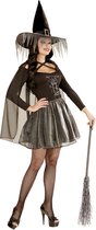 "Zilverkleurig heks kostuum voor dames Halloween  - Verkleedkleding - Small"