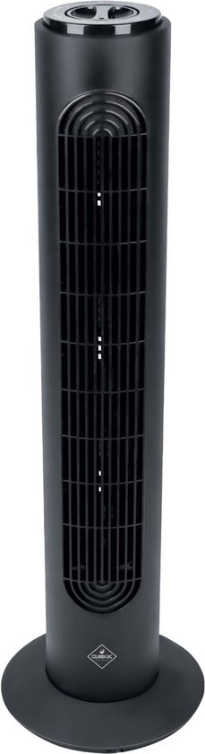 Ventilateur tour - silencieux - 3 vitesses - 21,8x74 cm - noir