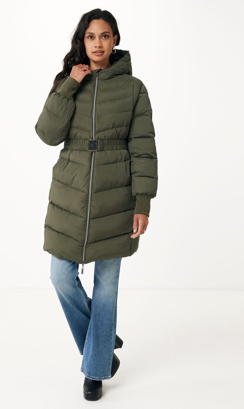 Dames Gewatteerde Winterjas Halflang Stijlvol - Belleza