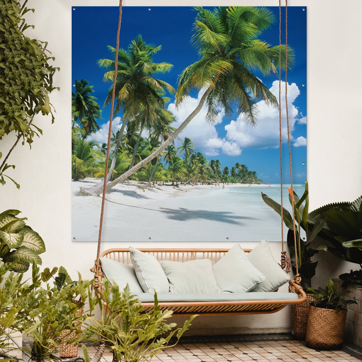 Poster Encadré Tropical - Plage - Palmier Tableau Deco Avec Cadre 120x80 Cm  Affiche à Prix Carrefour