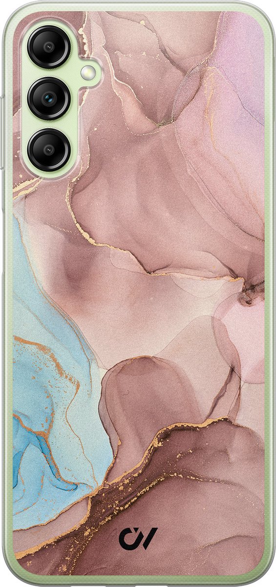 Hoesje geschikt voor Samsung Galaxy A14 5G hoesje - Marble Clouds - - Roze - - Casevibes