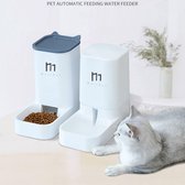automatische voerbak voor honden en katten, 3,8 l voor huisdieren, waterdispenser voor honden en katten, 2 stuks, voerautomaat voor kleine honden en puppy's