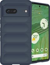 iMoshion Hoesje Geschikt voor Google Pixel 7 Hoesje Siliconen - iMoshion EasyGrip Backcover - Donkerblauw