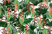 Fotobehang Tropische Bladeren - Vliesbehang - 368 x 280 cm