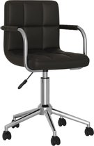 vidaXL Chaise de salle à manger rotative en cuir artificiel noir