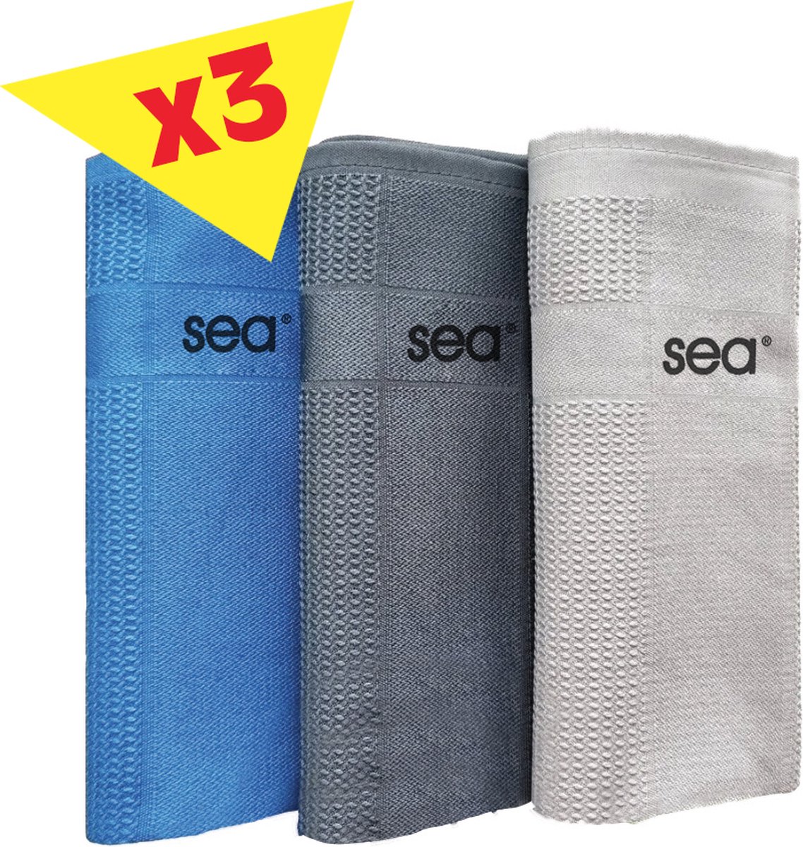 Goedkoopste SEA® | Blauwe Serie | Microvezeldoekjes | Schoonmaakdoeken | Microvezel | Autodoeken | Microvezeldoeken | Schoonmaakdoekjes | 40x60cm | 3x3 Stuks