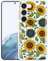 Cazy Hoesje geschikt voor Samsung Galaxy S23 Sunflowers