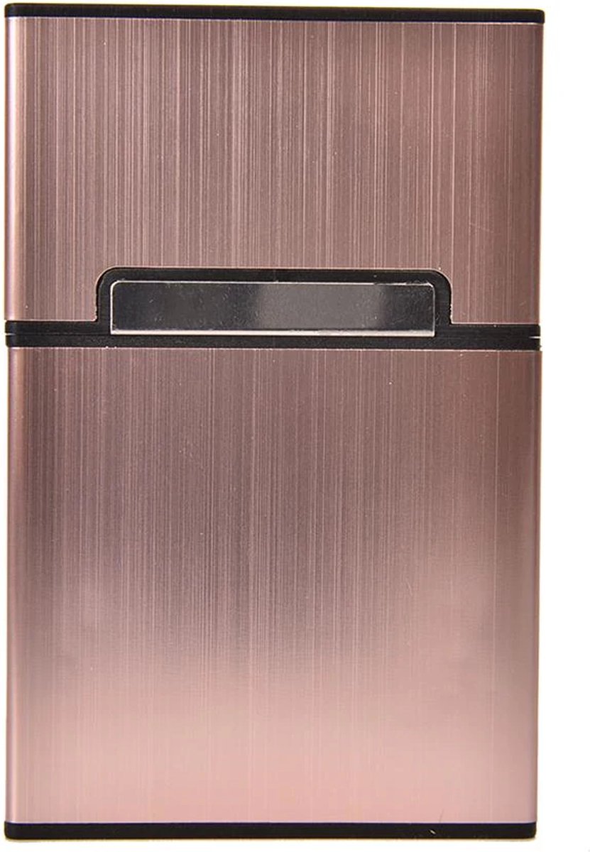 Goedkoopste Aluminium Sigarettendoosje - Roségoud - 9 5.8 2.6 cm