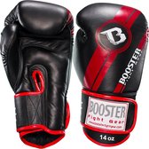 Booster Fight Gear (leren) bokshandschoenen – BGL 1 V3 Zwart/Rood -  16oz