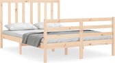 vidaXL - Bedframe - zonder - matras - massief - grenenhout - 140x200 - cm