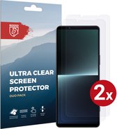 Rosso Screen Protector Ultra Clear Duo Pack Geschikt voor Sony Xperia 1 V | Folie | 2 Stuks