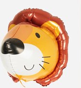 3D Leeuw folieballon - Lion Head - 1x - Makkelijk op te hangen - Helium/lucht - ~52cm