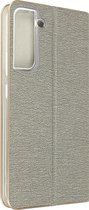 Hoesje geschikt voor Samsung Galaxy S22 Plus met Design Kaarthouder Grijs Grijs