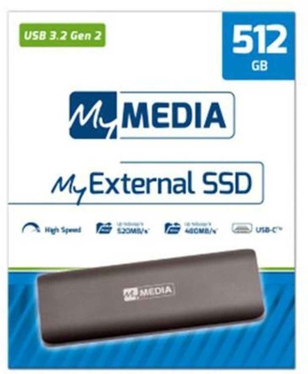 MyMEDIA MyExternal 256 GB Disque dur externe SSD USB-C® USB 3.2 (Gen 2)  gris