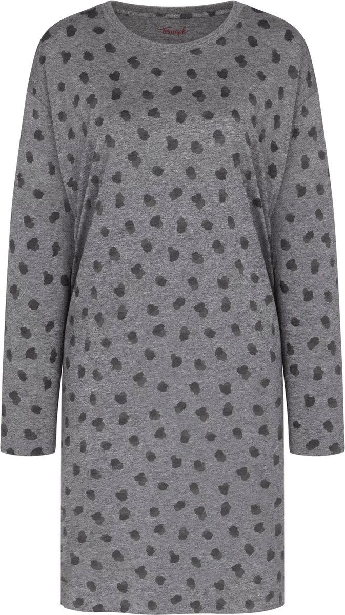 Triumph Endless Comfort NDK LSL Dames Nachthemd - Grijs melee - Maat 38