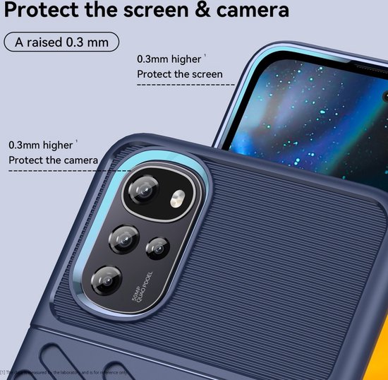 Coque Arrière en TPU Rugged Shield - Coque Motorola Moto G22 - Blauw