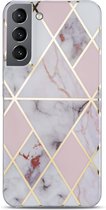 Coverup Marble Design TPU Back Cover - Geschikt voor Samsung Galaxy S23 Plus Hoesje - Roze