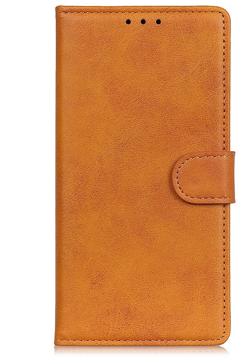 Coverup Hoesje - Geschikt voor Samsung Galaxy A42 Hoesje - Coverup Luxe Book Case - Bruin