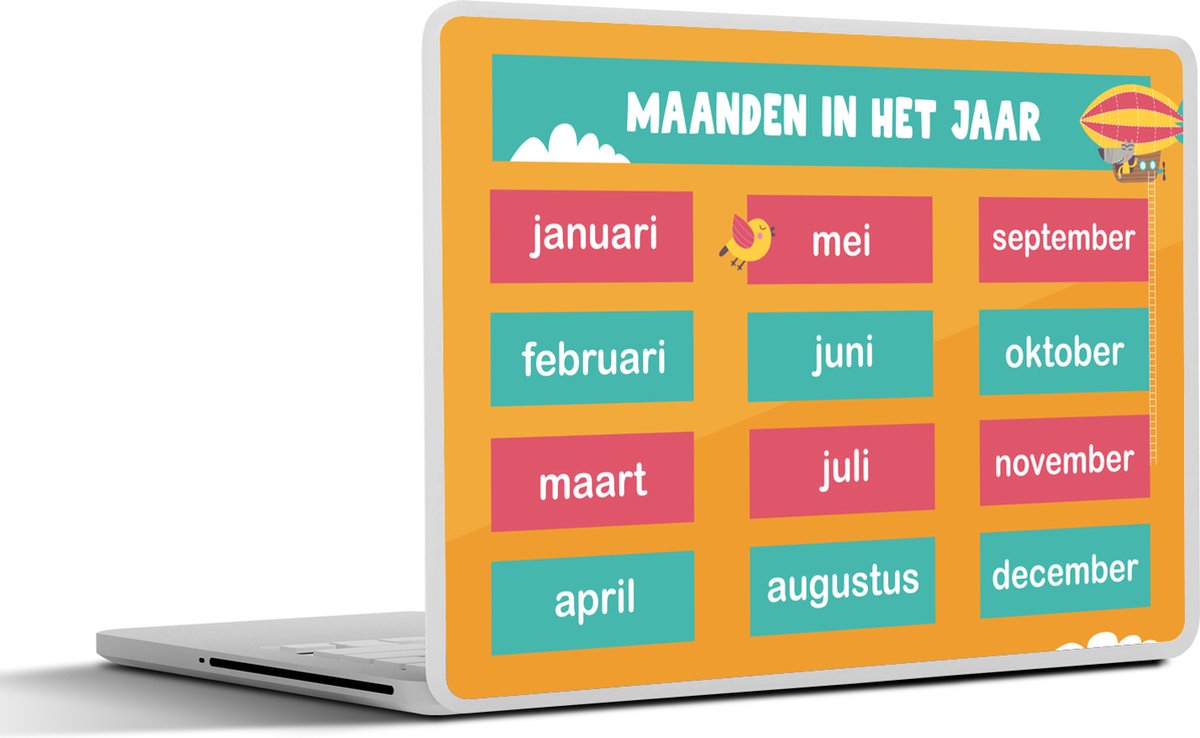 Laptop sticker - 11.6 inch - Kinderkamer - Educatief - Jaar - Meiden - Jongetjes - Kinderen - 30x21cm - Laptopstickers - Laptop skin - Cover