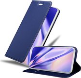 Cadorabo Hoesje voor Samsung Galaxy S21 ULTRA in CLASSY DONKER BLAUW - Beschermhoes met magnetische sluiting, standfunctie en kaartvakje Book Case Cover Etui