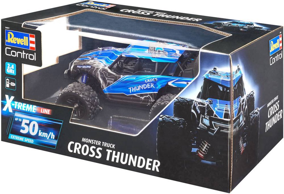 Revell Rc Cross Thunder Monster Truck Bleu / Noir 2.4 Ghz 1:18