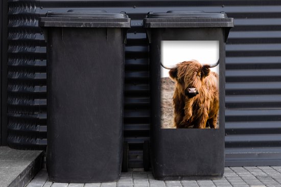 Sticker conteneur Scottish Highlander - Paysage - Vache - Marron - Animaux - Nature - 40x60 cm - Kliko sticker