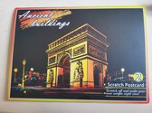 Kraskaarten ( 4 stuks ) scratch postcards - buildings