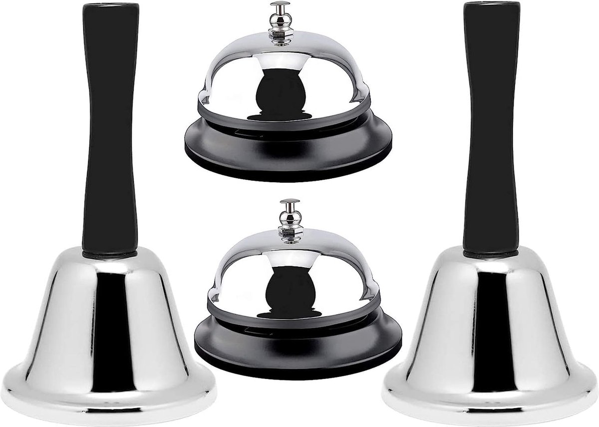 Tafelbel, receptiebelletje, tafelbel, belbel, belbel met helder geluid voor keuken, restaurant, hotels en bars (geel