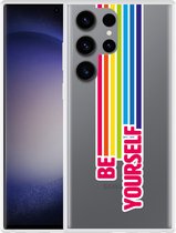 Cazy Hoesje geschikt voor Samsung Galaxy S23 Ultra Be Yourself